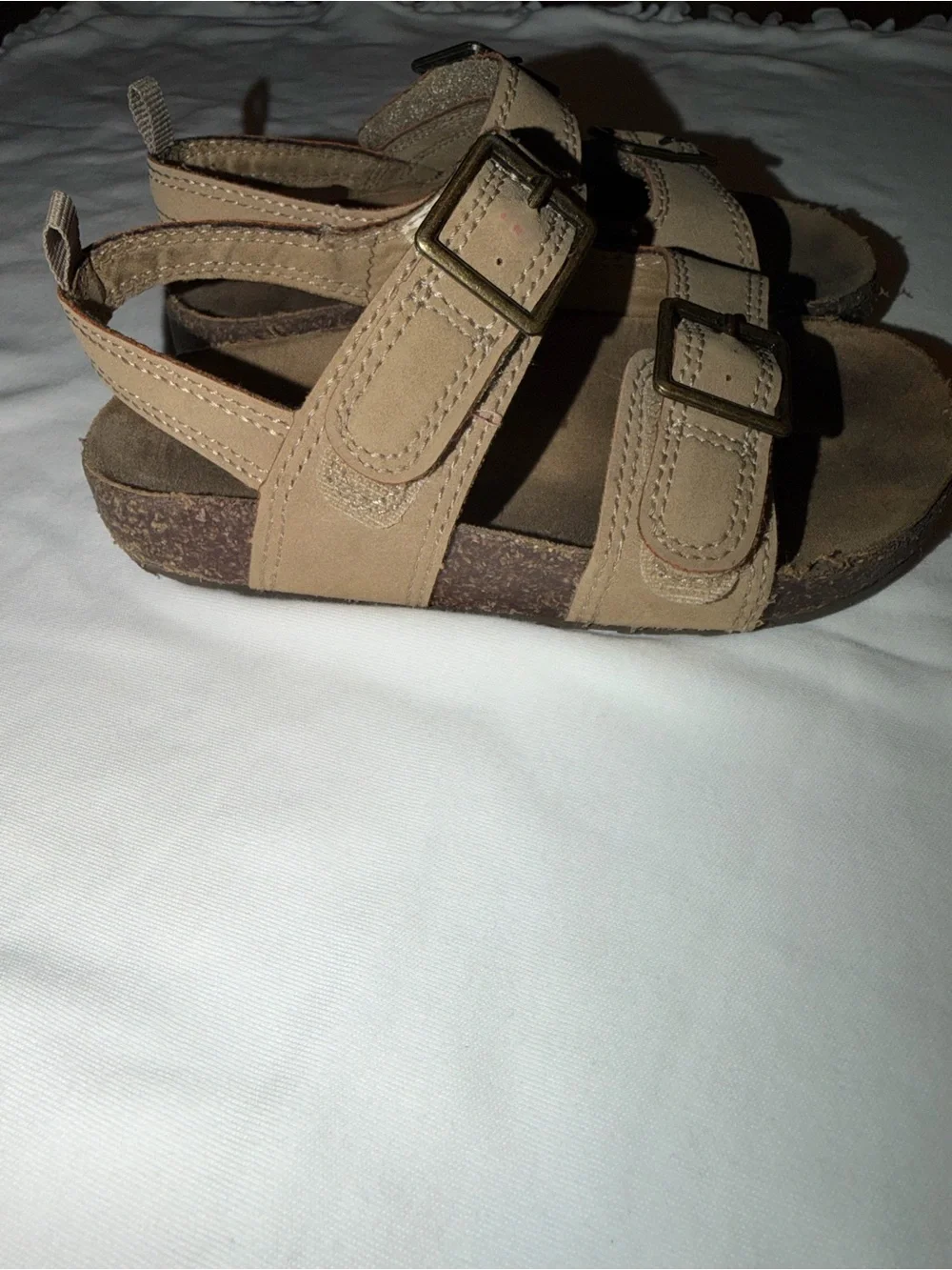 OshKosh B'gosh Tan Double Buckle Kids Sandals